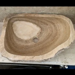 Viadurini Bathroom Steinwaschbecken-Aufsatzwaschbecken aus Naturstein Laia, Einzelstück