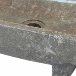 Viadurini Bathroom Steinwaschbecken-Aufsatzwaschbecken aus Naturstein grau Iria, Einzelstück