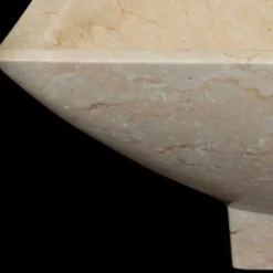 Viadurini Bathroom Steinwaschbecken-Aufsatzwaschbecken aus Naturstein weiß Iria, 50x30x16 cm