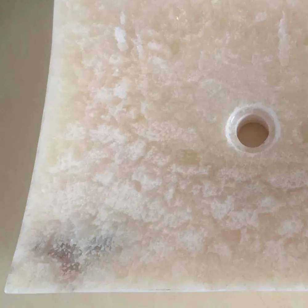 Viadurini Bathroom Steinwaschbecken-Aufsatzwaschbecken aus natürlichem Onyxstein Love, Einzelstück