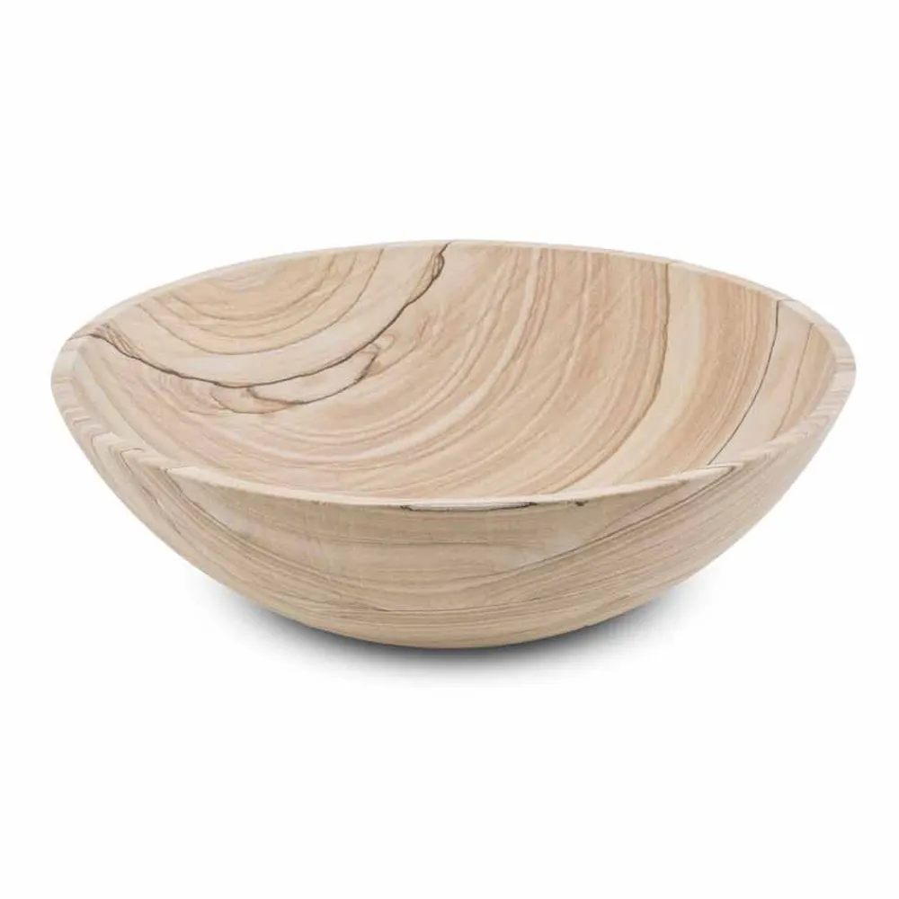 Viadurini Bathroom Steinwaschbecken-Aufsatzwaschbecken aus Sandstein in runder Form - Cerasolo