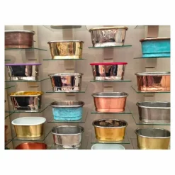 Viadurini Bathroom Kupferwaschbecken-Aufsatzwaschbecken aus weißem Eisen und Grünspan Cala