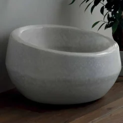 Viadurini Bathroom Farbige Waschbecken-Aufsatzwaschbecken aus weißer Python-Keramik in Italien Elisa