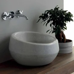 Viadurini Bathroom Farbige Waschbecken-Aufsatzwaschbecken aus weißer Python-Keramik in Italien Elisa