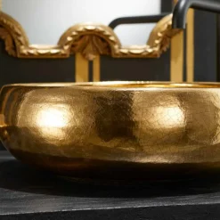 Viadurini Bathroom Keramikwaschbecken-Aufsatzwaschbecken Design aus Keramik Rako 24k Gold, Ramon