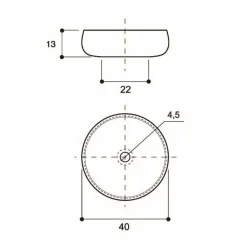 Viadurini Bathroom Keramikwaschbecken-Aufsatzwaschbecken Design aus Keramik Rako 24k Gold, Ramon