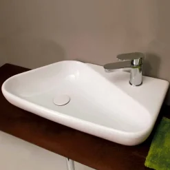 Viadurini Bathroom Keramikwaschbecken-Aufsatzwaschbecken Design aus Keramik, made in Italy Sheyla