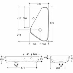 Viadurini Bathroom Keramikwaschbecken-Aufsatzwaschbecken Design aus Keramik, made in Italy Sheyla