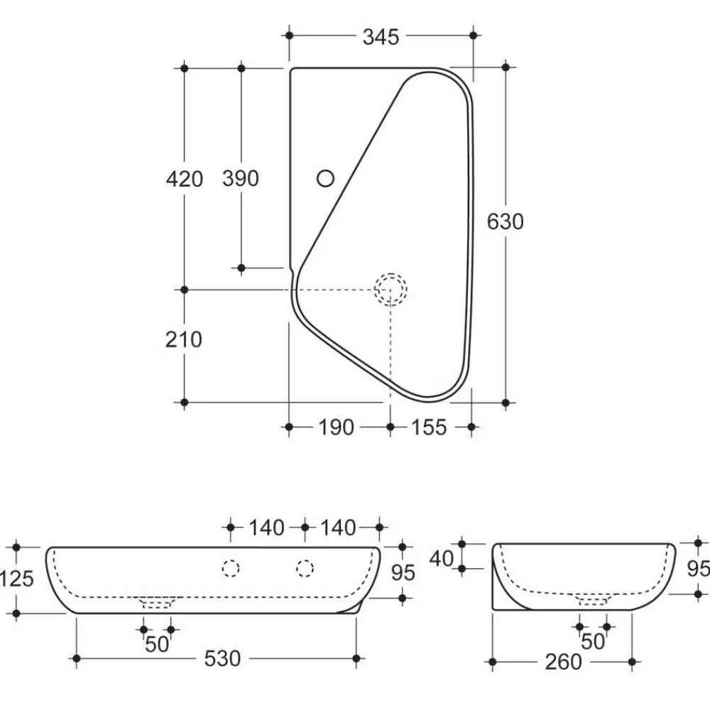 Viadurini Bathroom Keramikwaschbecken-Aufsatzwaschbecken Design aus Keramik, made in Italy Sheyla