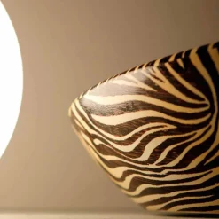 Viadurini Bathroom Farbige Waschbecken-Aufsatzwaschbecken, Design, Keramik, gestreift, orange Glossy Italy