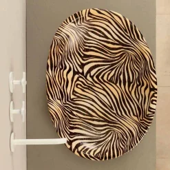 Viadurini Bathroom Farbige Waschbecken-Aufsatzwaschbecken, Design, Keramik, gestreift, orange Glossy Italy