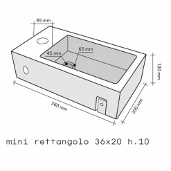 Viadurini Bathroom Steinwaschbecken-Aufsatzwaschbecken eckig aus schwarzen Basalt Naturstein Beli