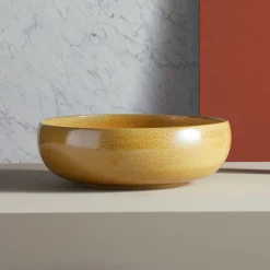 Viadurini Bathroom Waschbecken Aus Fire Clay-Aufsatzwaschbecken für Badezimmer aus Schamott, hergestellt in Italien – Tallone