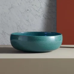 Viadurini Bathroom Waschbecken Aus Fire Clay-Aufsatzwaschbecken für Badezimmer aus Schamott, hergestellt in Italien – Tallone