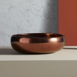 Viadurini Bathroom Waschbecken Aus Fire Clay-Aufsatzwaschbecken für Badezimmer aus Schamott, hergestellt in Italien – Tallone