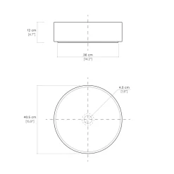 Viadurini Bathroom Keramikwaschbecken-Aufsatzwaschbecken für das Badezimmer aus Feinsteinzeug, hergestellt in Italien – Umschlag