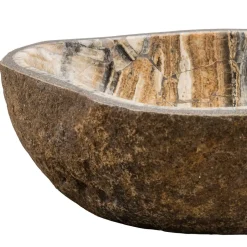 Viadurini Bathroom Steinwaschbecken-Aufsatzwaschbecken handgefertigt aus Flussstein, Palata