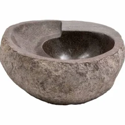 Viadurini Bathroom Steinwaschbecken-Aufsatzwaschbecken im modernen Design aus Flussstein, Busca