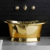Viadurini Bathroom Metallwaschbecken-Aufsatzwaschbecken im Vintage-Design komplett aus Calla-Messing