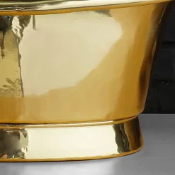 Viadurini Bathroom Metallwaschbecken-Aufsatzwaschbecken im Vintage-Design komplett aus Calla-Messing