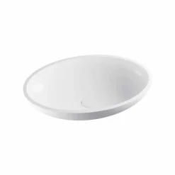 Viadurini Bathroom Design Waschbecken Aus Solid Surface-Aufsatzwaschbecken in einer Olavenform in Italien hergestellt, Frascati