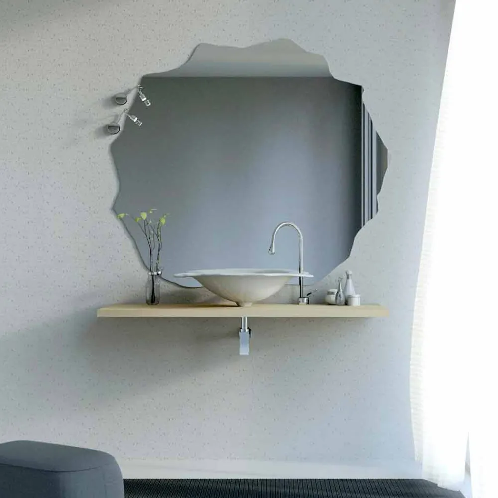 Viadurini Design Design Waschbecken Aus Solid Surface-Aufsatzwaschbecken in modernem Design Farfuglium blattförmig