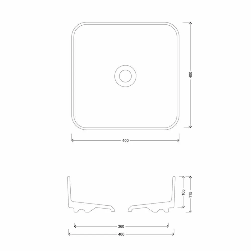 Viadurini Bathroom Keramikwaschbecken-Aufsatzwaschbecken in modernem Design Made in Italy - Dable