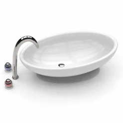 Viadurini Design Design Waschbecken Aus Solid Surface-Aufsatzwaschbecken in modernem Design Egg Made in Italy