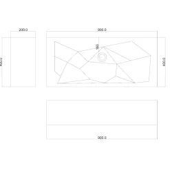 Viadurini Design Farbige Waschbecken|Design Waschbecken Aus Solid Surface-Aufsatzwaschbecken in modernem Design Brill Made in Italy