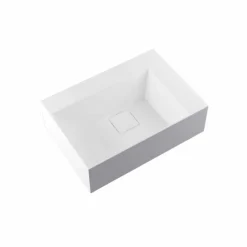 Viadurini Bathroom Design Waschbecken Aus Solid Surface-Aufsatzwaschbecken in Quadratischeform mit modernem Design in Italien hergestellt, Lavis
