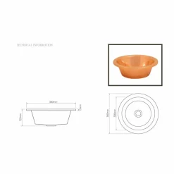 Viadurini Bathroom Kupferwaschbecken-Aufsatzwaschbecken Kuper handbearbeitet Sole