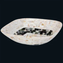 Viadurini Bathroom Farbige Waschbecken-Aufsatzwaschbecken mit Aktenheften aus Muscheln Bea, einziges Stück