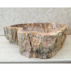 Viadurini Bathroom Steinwaschbecken-Aufsatzwaschbecken Star Mini aus fossilem Holz, handgefertigtes Einzelstück