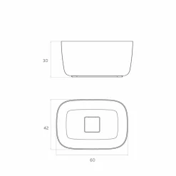 Viadurini Bathroom Design Waschbecken Aus Solid Surface-Aufsatzwaschschale in Italien hergestellt, Lallio