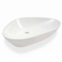 Viadurini Bathroom Keramikwaschbecken-Aufsatzwaschtisch aus weißer Keramik Made in Italy - Hamburg