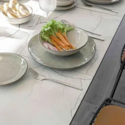 Viadurini in the Garden Ausziehbarer Konsolentisch-Ausziehbare Außenkonsole mit Metallsockel und HPL-Platte - Aghetto