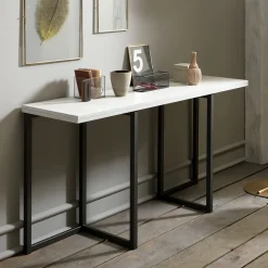 Viadurini Living Ausziehbarer Konsolentisch-Ausziehbare Konsole 150 cm aus Metall und Melamin Made in Italy - Bird