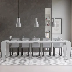 Viadurini Living Ausziehbarer Konsolentisch-Ausziehbare Konsole auf 300 cm aus Holz, hergestellt in Italien – Thron