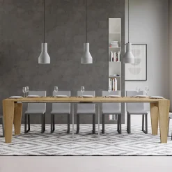 Viadurini Living Ausziehbarer Konsolentisch-Ausziehbare Konsole auf 300 cm aus Holz, hergestellt in Italien – Thron