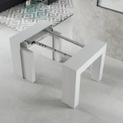 Viadurini Living Ausziehbarer Konsolentisch-Ausziehbare Konsole auf 307 cm aus Holzmikropartikeln Made in Italy – Corona