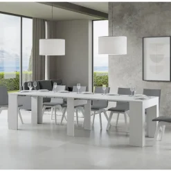 Viadurini Living Ausziehbarer Konsolentisch-Ausziehbare Konsole auf 307 cm aus Holzmikropartikeln Made in Italy – Corona