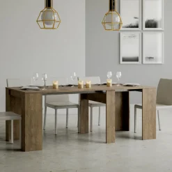 Viadurini Living Ausziehbarer Konsolentisch-Ausziehbare Konsole auf 308 cm mit zentraler Unterstützung, hergestellt in Italien – Oracle