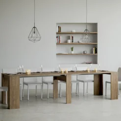 Viadurini Living Ausziehbarer Konsolentisch-Ausziehbare Konsole auf 308 cm mit zentraler Unterstützung, hergestellt in Italien – Oracle