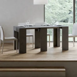 Viadurini Living Ausziehbarer Konsolentisch-Ausziehbare Konsole auf 299 cm mit internen Erweiterungen, hergestellt in Italien – Sanduhr