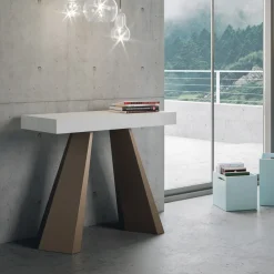 Viadurini Living Ausziehbarer Konsolentisch-Ausziehbare Konsole auf 300 cm mit Beinen in Bärenoptik, hergestellt in Italien – Destino