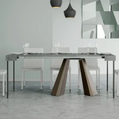 Viadurini Living Ausziehbarer Konsolentisch-Ausziehbare Konsole auf 300 cm mit Beinen in Bärenoptik, hergestellt in Italien – Destino