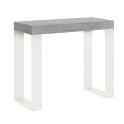 Viadurini Living Ausziehbarer Konsolentisch-Ausziehbare Konsole bis 300 cm mit weißem Rahmen, hergestellt in Italien – Tesoro