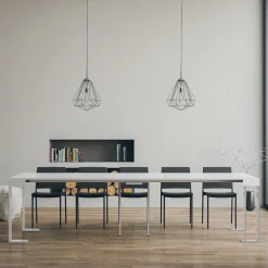 Viadurini Living Ausziehbarer Konsolentisch-Ausziehbare Konsole bis 300 cm mit weißem Rahmen, hergestellt in Italien – Tesoro