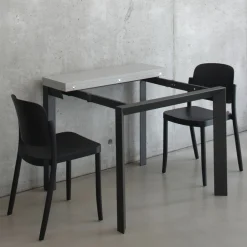 Viadurini Living Ausziehbarer Konsolentisch-Ausziehbare Konsole bis zu 90 cm aus Melamin und Metall, hergestellt in Italien – Tasche