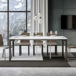 Viadurini Living Ausziehbarer Konsolentisch-Ausziehbare Konsole mit modernem Design aus Holz und Eisen, hergestellt in Italien – Never